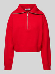 Oversized pullover met platte kraag, model 'Zadie' van EDITED Rood - 44