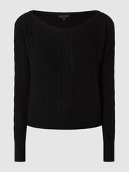 Sweter krótki z wielbłądzią sierścią  od Guess Czarny - 18