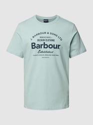 T-shirt z nadrukiem z logo model ‘BRAIRTON’ od Barbour Turkusowy - 15