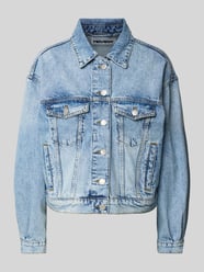 Jeansjack met paspelzakken op de borst van Review - 25