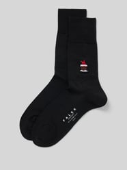 Socken mit Motiv-Stitching von Falke Schwarz - 45