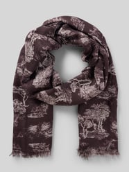 Sjaal van modal in all-over look van windsor. Bordeaux - 33
