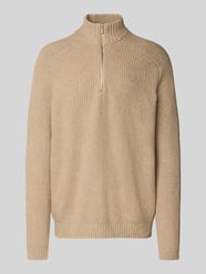 Gebreide pullover met opstaande kraag van JAKE*S STUDIO MEN Beige - 13