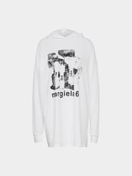 Hoodie im Oversized-Look von MM6 Maison Margiela Weiß - 42