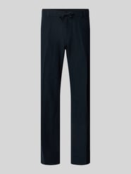 Spodnie lniane z prostymi nogawkami z tunelem model 'LEROY' od Selected Homme - 4