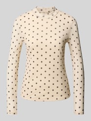 Slim Fit Langarmshirt mit Allover-Muster Modell 'ERICA' von ONLY - 4