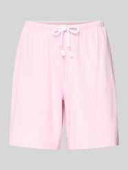 Korte pyjamabroek met elastische band, model 'SOLID LOVE' van Mey Fuchsia - 13