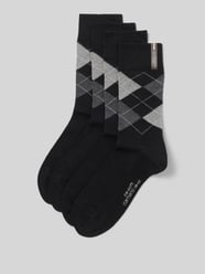 Socken aus Baumwoll-Mix mit Logo-Stitching im 4er-Pack von camano - 6