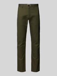 Slim Fit Chino mit seitlichen Eingrifftaschen von Gant Grün - 12