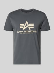 t-shirt z logo i okrągłym dekoltem od Alpha Industries - 3