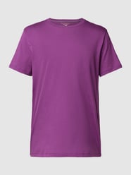 T-shirt van katoen met ronde hals van Christian Berg Men Paars - 14