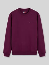 Regular Fit Sweatshirt aus Baumwoll-Mix mit Logo-Stitching von Tommy Jeans Bordeaux - 37