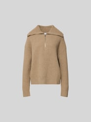 Oversized Pullover mit Troyer-Kragen von Filippa K Beige - 6