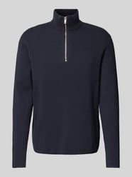 Relaxed Fit Strickpullover in Ripp-Optik von Lindbergh Blau - 35