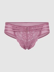 String Panty aus Spitze und Mesh Modell 'Francesca' von LASCANA Lila - 33