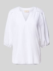 Relaxed Fit Leinenbluse mit Tunikakragen Modell 'Lava' von FREE/QUENT - 30