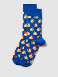 Socken mit Allover-Motiv-Print Modell 'Rubber Duck' von Happy Socks Blau - 24