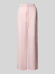 Spodnie Wide Leg z mieszanki lnu z paskiem od Christian Berg Woman Selection Fuksjowy - 43