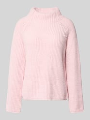 Sweter z dzianiny ze stójką Model 'Basic Chenille' od monari Fuksjowy - 29