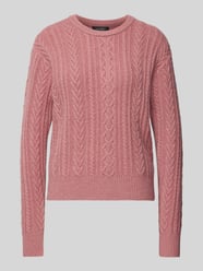 Strickpullover mit Zopfmuster Modell 'SAYLA' von Lauren Ralph Lauren Rosa - 48