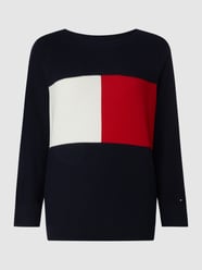 PLUS SIZE Pullover aus Bio-Baumwolle und Viskose  von Tommy Hilfiger Curve Blau - 36