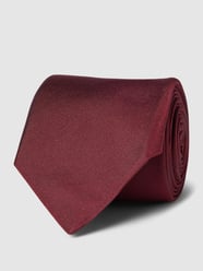 Krawat z naszywką z logo od BOSS Slim Fit Bordowy - 40