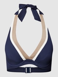 Bikinitop in colour-blocking-design, model 'TAYRONA' van Esprit Blauw / turquoise - 45