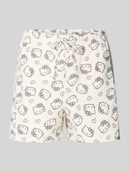 Regular Fit Pyjama-Shorts mit Allover-Motiv-Print von Jake*s Casual - 36