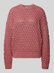 Gebreide pullover met ajourpatroon van Jake*s Casual Roze - 22