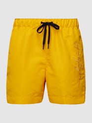 Regular fit zwembroek met merkopschrift van Tommy Hilfiger Geel - 14