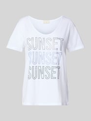 T-Shirt mit Strasssteinbesatz von Milano Italy - 19