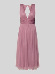 Cocktailkleid mit Taillenband von LACE & BEADS Pink - 14