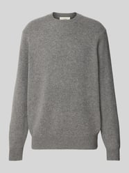 Sweter z wełny z prążkowanymi ściągaczami od ANNARR - 12