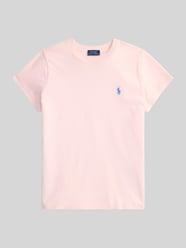 T-shirt z wyhaftowanym logo od Polo Ralph Lauren Fuksjowy - 30