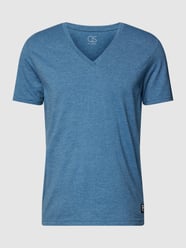 T-Shirt mit V-Ausschnitt von QS by s.Oliver Blau - 12