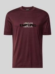 T-Shirt mit Label-Print von Emporio Armani Bordeaux - 34