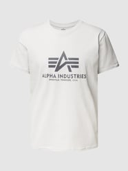 T-Shirt mit Logo von Alpha Industries Grau / Schwarz - 45