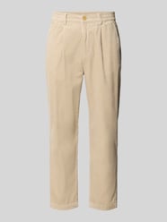 Cordhose mit Bundfalten und Eingrifftaschen von Lindbergh Beige - 2