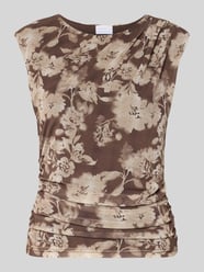 T-Shirt mit Raffungen und Rundhalsausschnitt von Jake*s Collection - 21