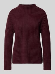 Regular fit pullover met turtleneck van katoenmix van Marc O'Polo Denim Bordeaux - 33