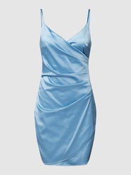 Cocktailjurk in wikkellook van Paradi Blauw / turquoise - 12