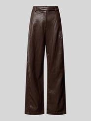 Wide Leg Kunstlederhose mit Gürtelschlaufen von Jake*s Casual - 3