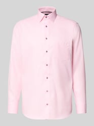 Regular Fit Businesshemd aus reiner Baumwolle mit Kentkragen von OLYMP Pink - 6