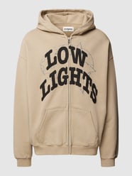 Sweatjacke mit Label-Stitching von Low Lights Studios Beige - 14