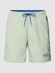 Badehose mit Label-Detail Modell 'MORGEX' von Napapijri Grün - 5