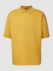 Relaxed Fit Poloshirt mit Marken-Detail Modell 'Pirax' von BOSS Green Gelb - 36