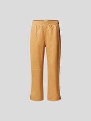 Lederhose mit Ziernähten von Frame Beige - 44