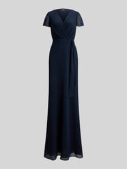sukienka wieczorowa z wiązanym paskiem i dekoltem w serek od Lauren Ralph Lauren - 12