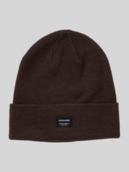 Beanie mit Label-Patch Modell 'DNA' von Jack & Jones Braun - 46