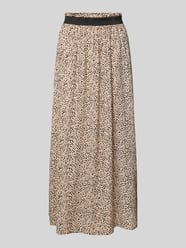 Ausgestellter Maxi-Rock aus reiner Viskose Modell 'VENEDIG' von Only Beige - 38
